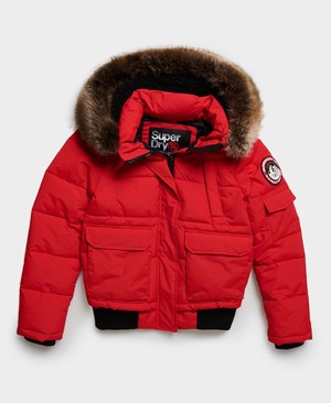 Superdry Ella Everest Bomber Női Kabát Piros | JLPFY7218